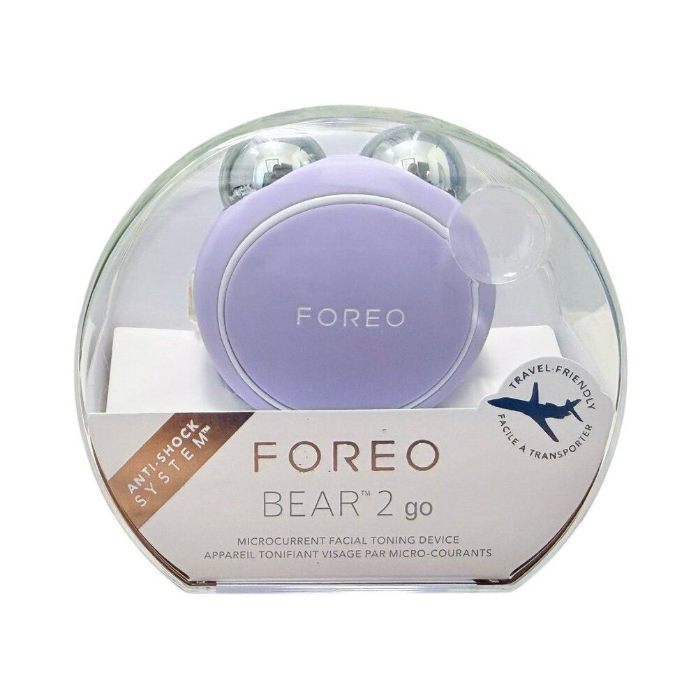 FOREO BEAR 2 GO Microcurrent Facial Toning Device In Lavender NEW, SEALED